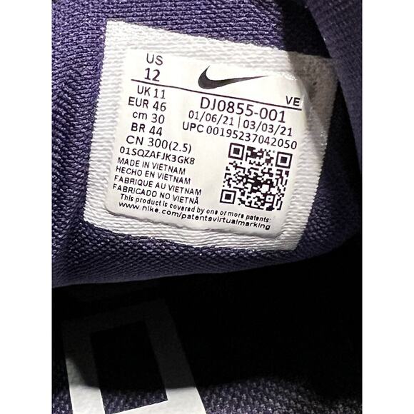 Nike TCU Horned Frogs Air Zoom Pegasus 38 Size 12 Running Shoe Blck DJ0855-001 main image 4
